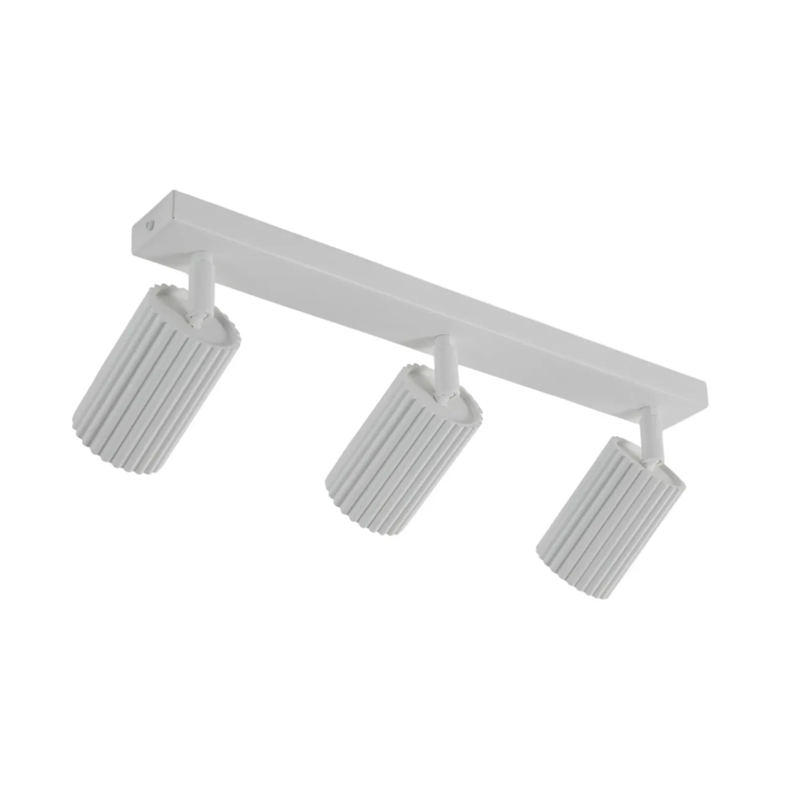 Downlight de carbono, blanco, longitud 45 cm, aluminio, 3 luces.