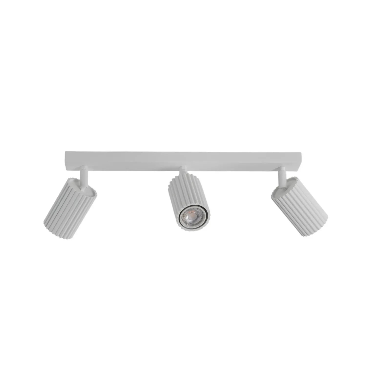 Downlight de carbono, blanco, longitud 45 cm, aluminio, 3 luces.