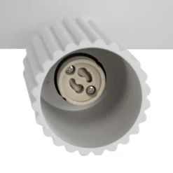 Downlight de carbono, blanco, longitud 45 cm, aluminio, 3 luces.