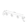 Downlight de carbono, blanco, longitud 81 cm, aluminio, 4 luces.