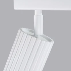 Downlight de carbono, blanco, longitud 81 cm, aluminio, 4 luces.