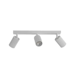Downlight de carbono, blanco, longitud 45 cm, aluminio, 3 luces.