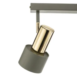 Downlight Destin, 2 luces verde/latón