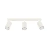 Downlight de techo de carbono, beige, longitud 45 cm, aluminio, 3 luces.