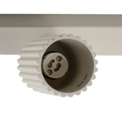 Downlight de techo de carbono, beige, longitud 81 cm, aluminio, 4 luces.