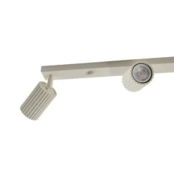 Downlight de techo de carbono, beige, longitud 81 cm, aluminio, 4 luces.