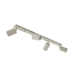Downlight de techo de carbono, beige, longitud 81 cm, aluminio, 4 luces.