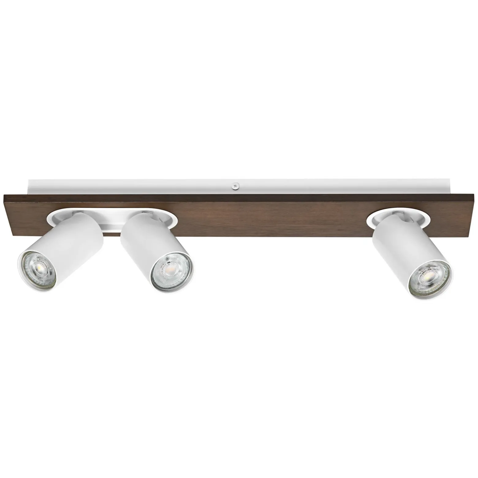 Downlight de techo LEDVANCE Mercury GU10, 3 luces, madera/blanco
