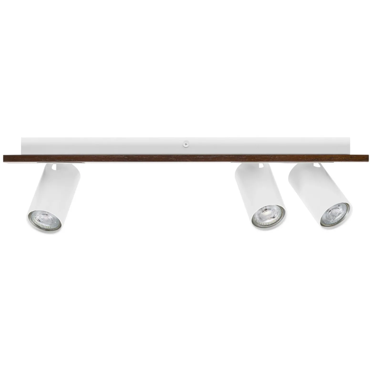 Downlight de techo LEDVANCE Mercury GU10, 3 luces, madera/blanco