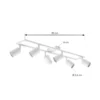 Downlight de techo Lindby Bravius, blanco, 6 luces, hierro