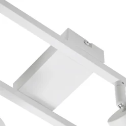 Downlight de techo Lindby Bravius, blanco, 6 luces, hierro