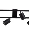 Downlight de techo Lindby Bravius, negro, 6 luces, hierro
