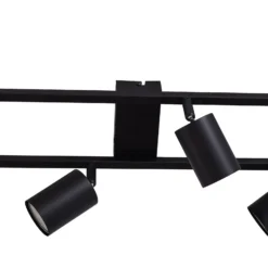 Downlight de techo Lindby Bravius, negro, 6 luces, hierro