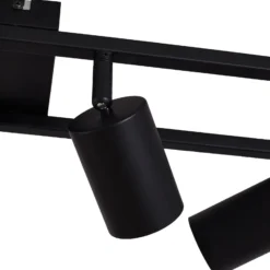 Downlight de techo Lindby Bravius, negro, 6 luces, hierro