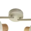 Downlight de techo Lindby Lenja, 4 luces, beige, E14, metal