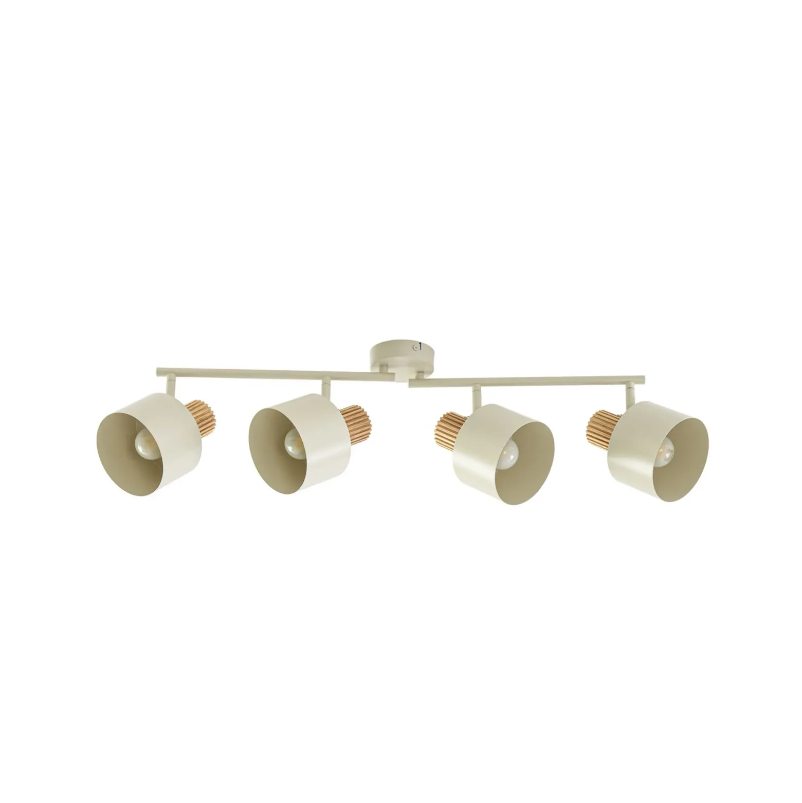 Downlight de techo Lindby Lenja, 4 luces, beige, E14, metal