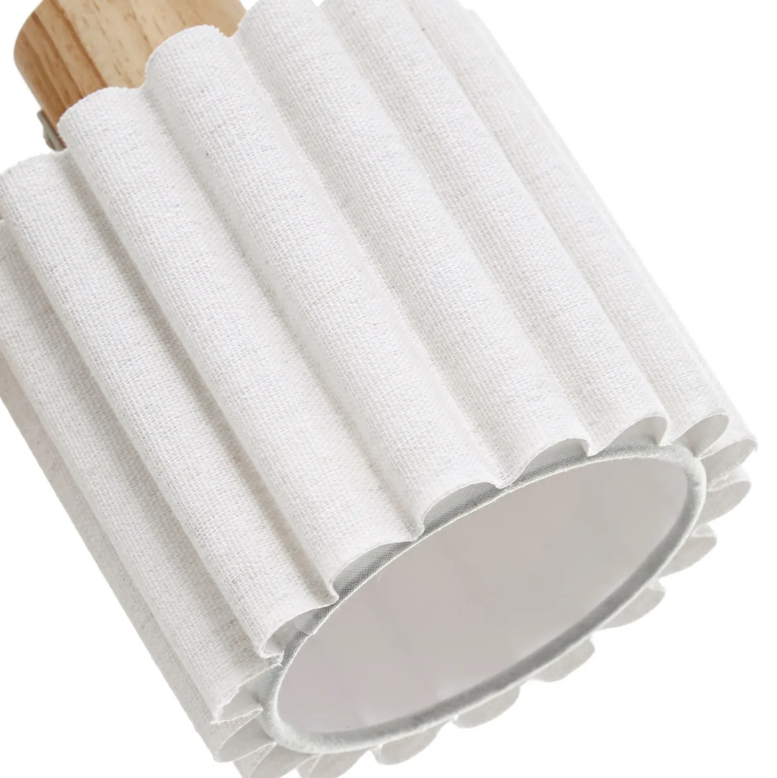 Downlight de techo Lindby Shiloh, 5 luces, natural/beige, madera