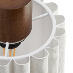 Downlight de techo Lindby Shiloh, 3 luces, nogal/beige, madera