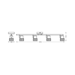 Downlight de techo OSRAM CORK, blanco, 4 luces, atenuable, GU10
