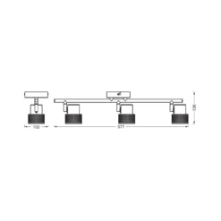 Downlight de techo OSRAM CORK, blanco, 3 luces, atenuable, GU10