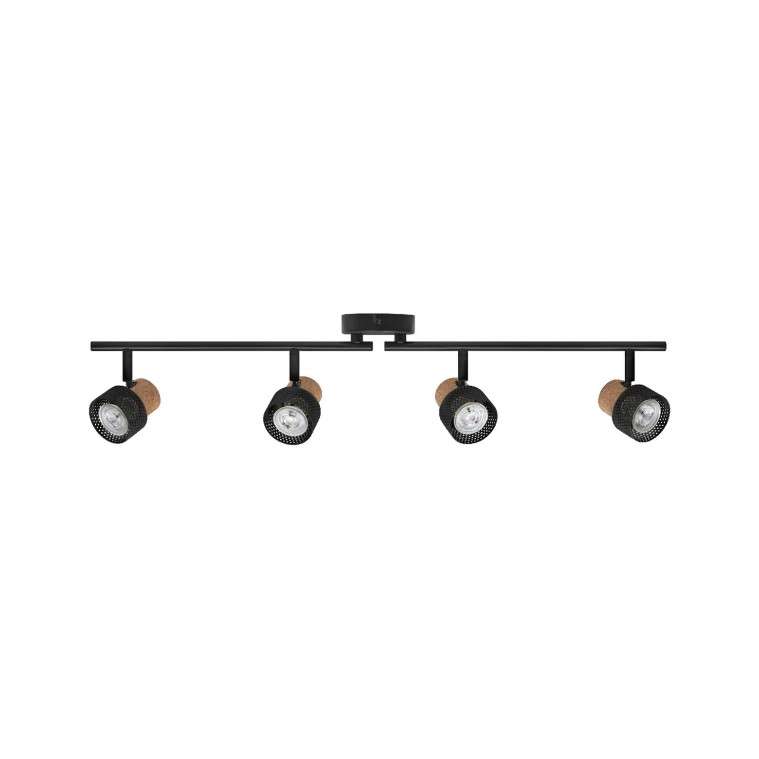 Downlight de techo OSRAM CORK, negro, 4 luces, atenuable, GU10