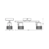 Downlight de techo OSRAM CORK, blanco, de 2 luces, atenuable, GU10