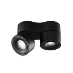 Downlight Egger DLS Clippo Duo negro/negro DALI DTW 2 luces
