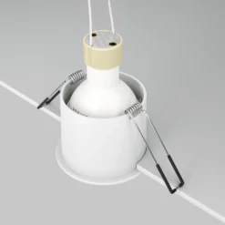 Downlight empotrable Maytoni Reif, blanco/blanco, Ø 6,8 cm, aluminio