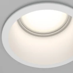 Downlight empotrable Maytoni Reif, blanco/blanco, Ø 6,8 cm, aluminio