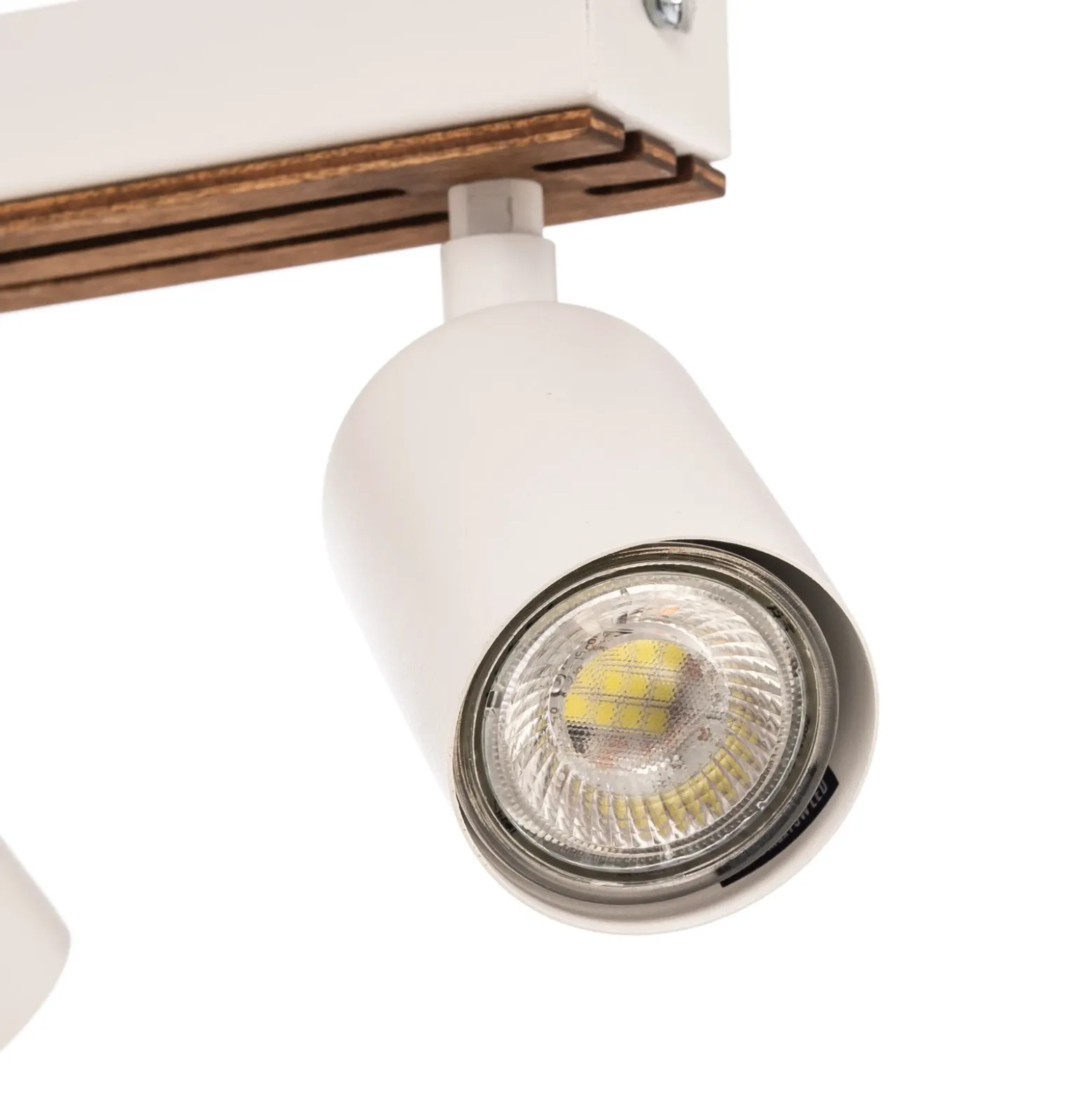 Downlight Envostar Tino de 6 luces, blanco/madera