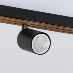Downlight Envostar Tino de 4 luces, negro/madera