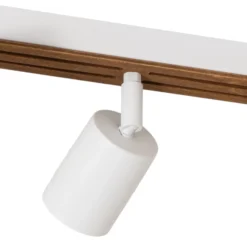 Downlight Envostar Tino de 4 luces, blanco/madera