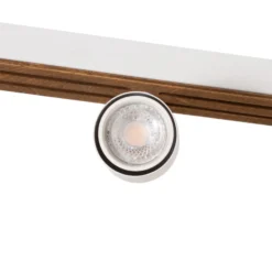 Downlight Envostar Tino de 4 luces, blanco/madera