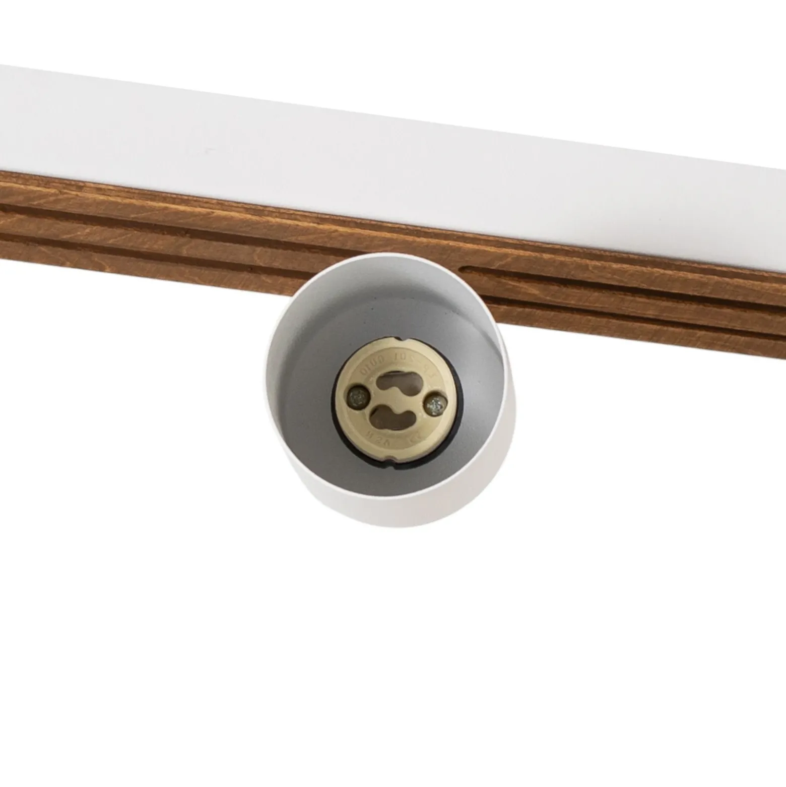 Downlight Envostar Tino de 4 luces, blanco/madera