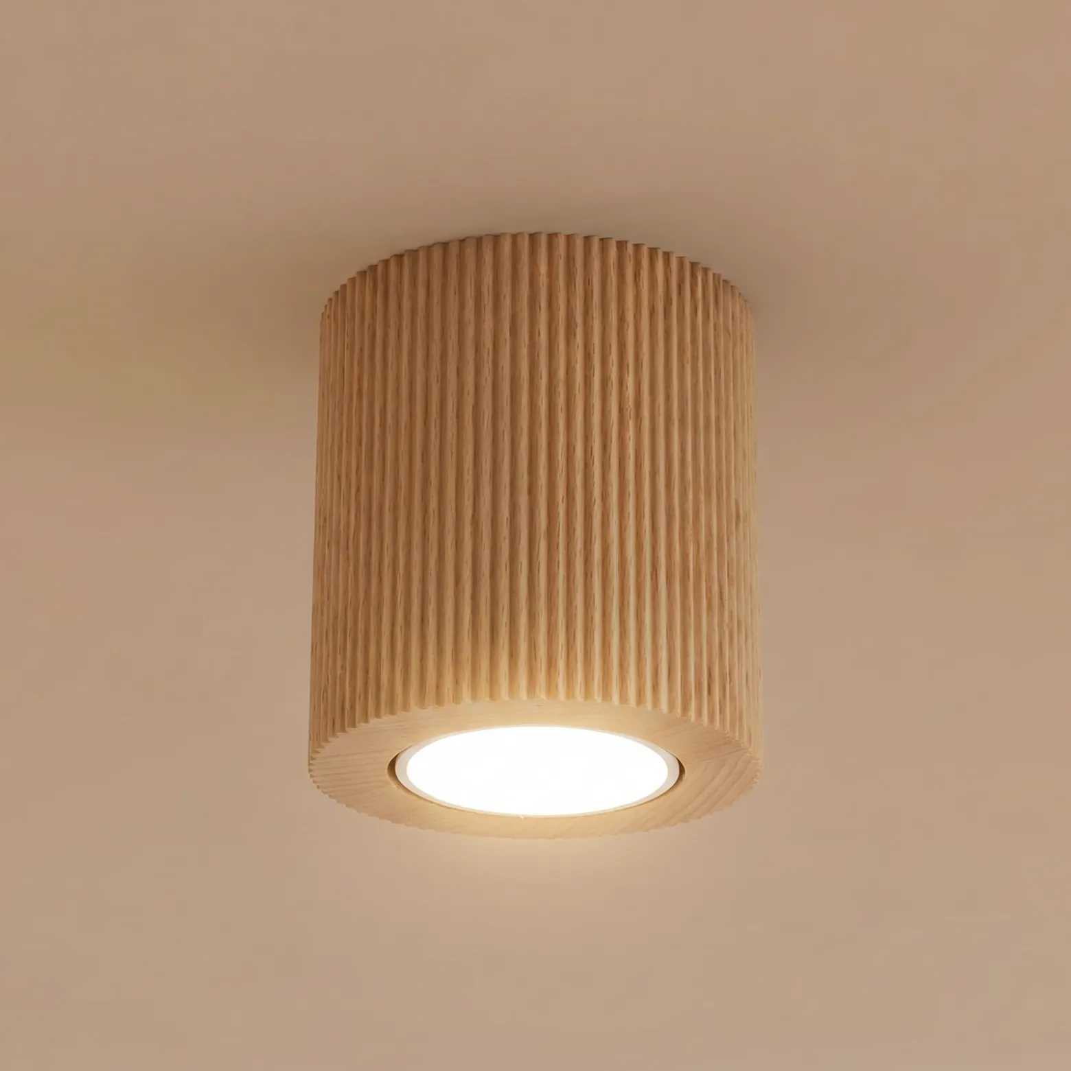 Downlight Eve, 8,5 cm de altura, casquillo GU10, madera