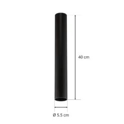 Downlight Eye, altura 40 cm, negro