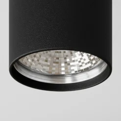 Downlight Eye S en forma cilíndrica, negro