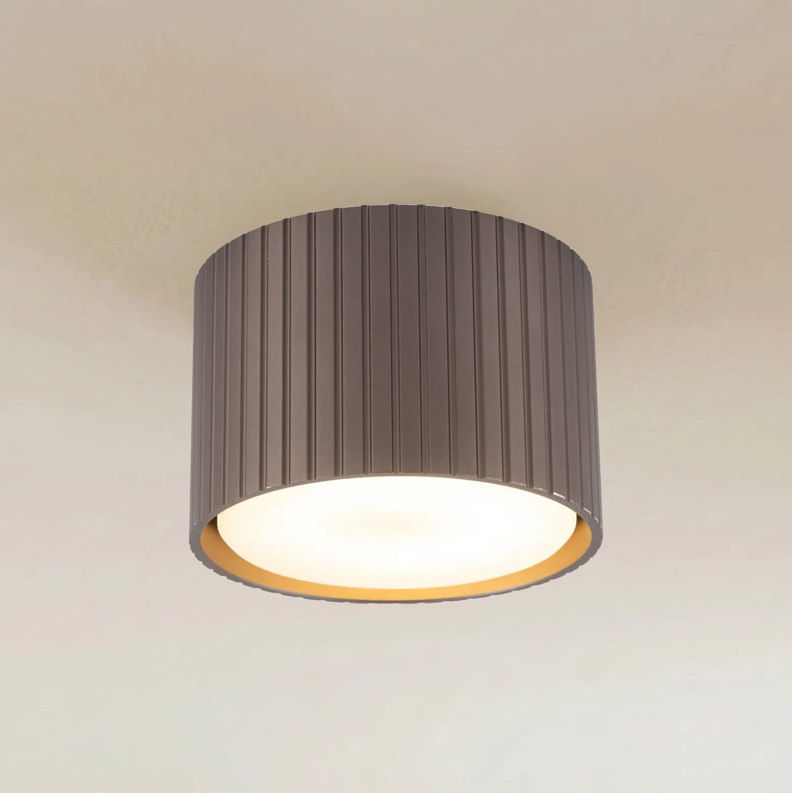 Downlight Ferro, marrón, plástico, 6 cm de altura, GX53
