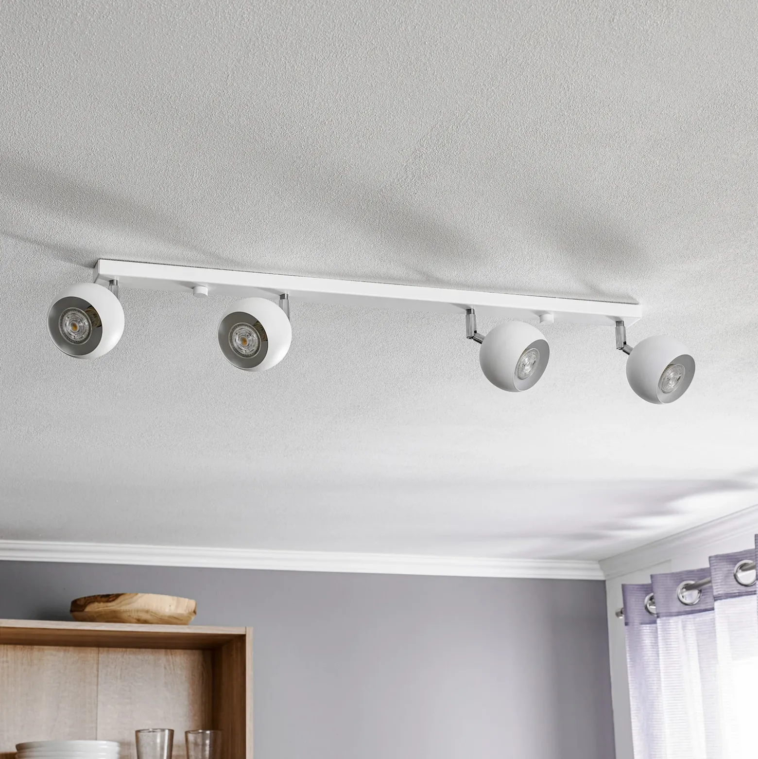 Downlight Flame, blanco, 4 luces largas