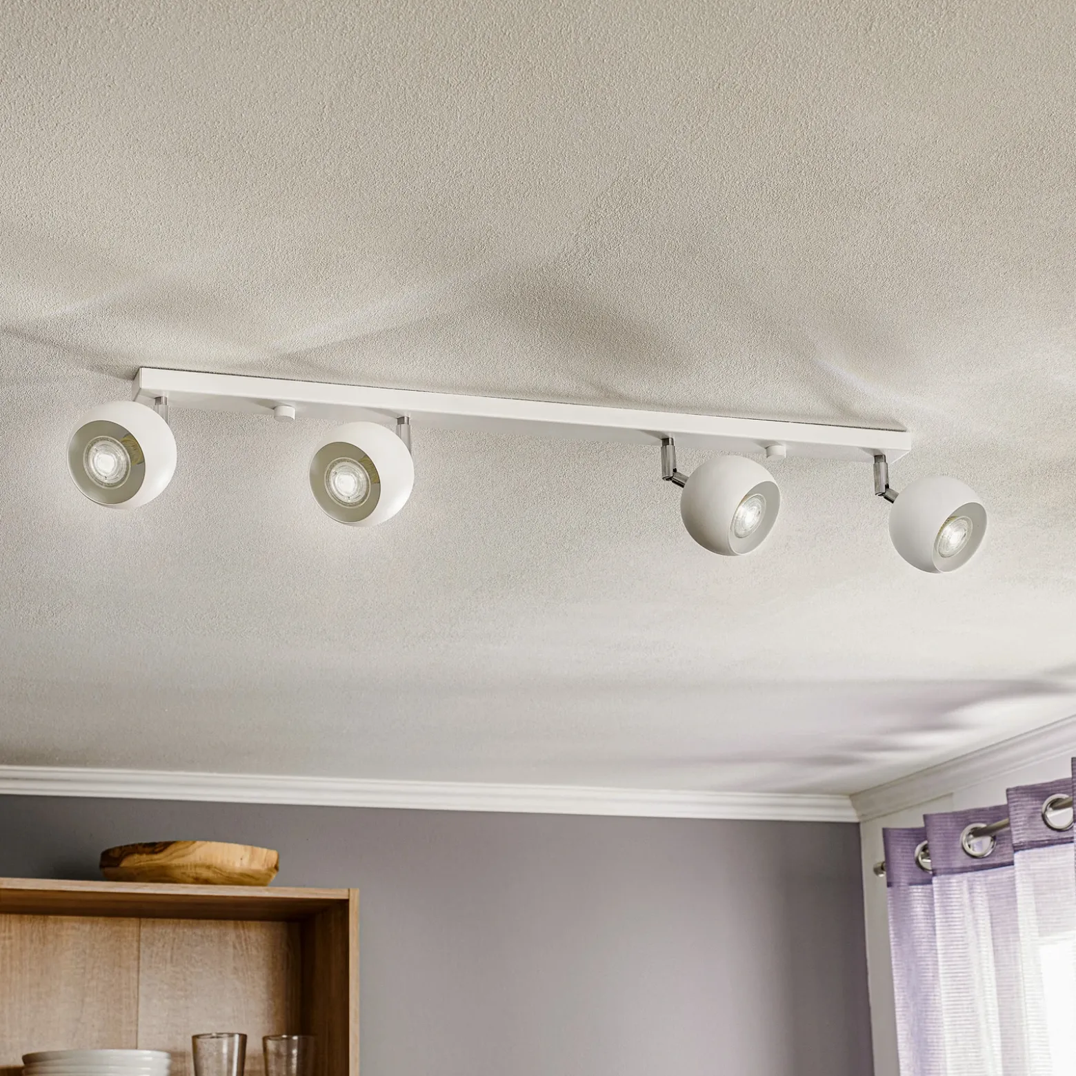 Downlight Flame, blanco, 4 luces largas