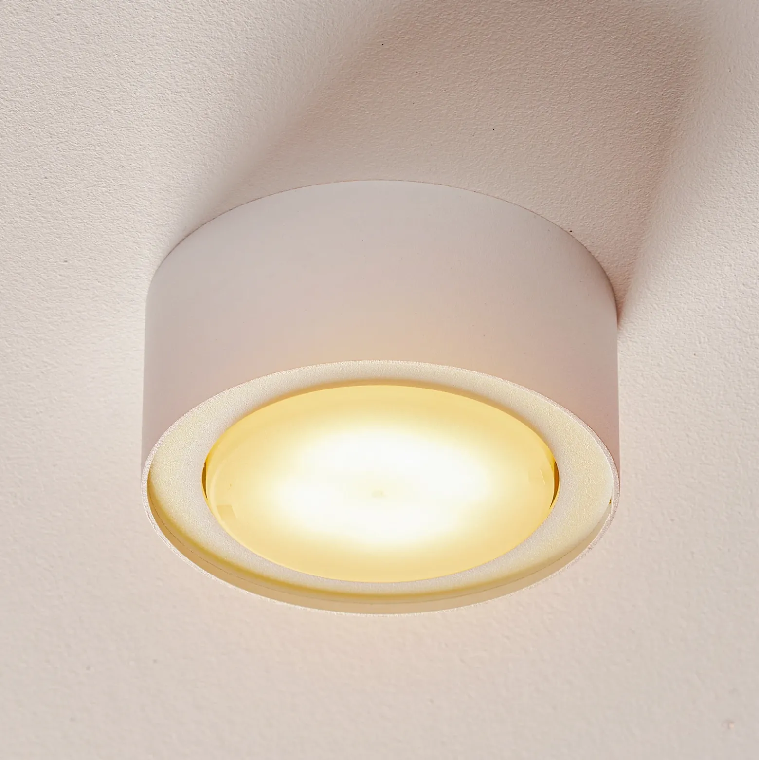 Downlight Flea de acero, blanco