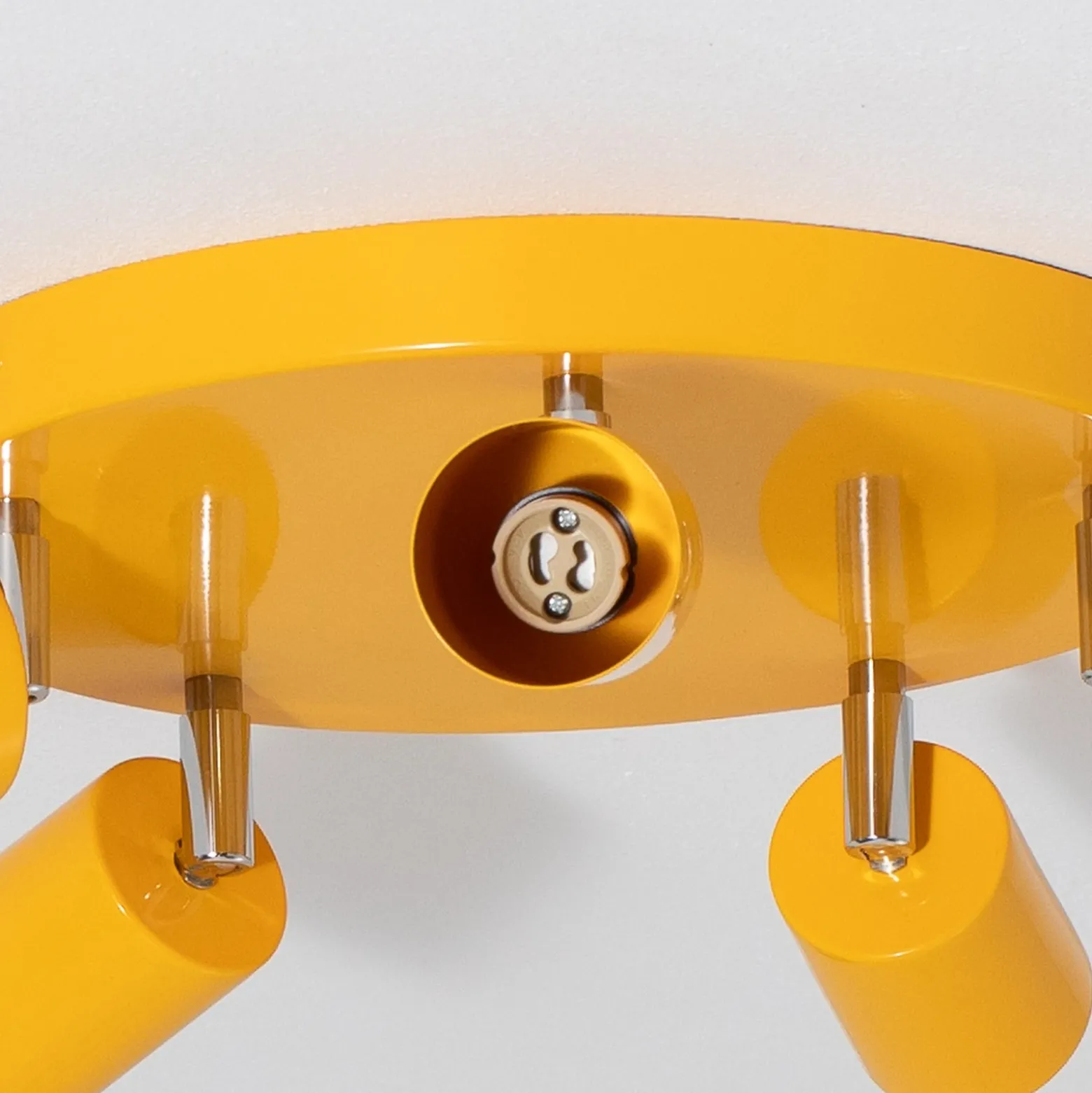 Downlight Fun, amarillo, Ø 30 cm, ajustable, GU10