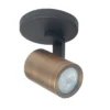 Downlight Halo, negro/latón bruñido Ø 10 cm 1 luz.