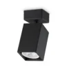 Downlight IDEAL LUX Dynamite Square, negro, longitud 5,7 cm
