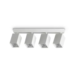 Downlight IDEAL LUX Dynamite Square blanco, 38 cm, 4 luces.