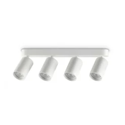 Downlight IDEAL LUX Dynamite Round, blanco, 38 cm, 4 luces.