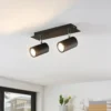 Downlight Joffrey de Lindby, 31 cm, 2 luces, negro, GU10