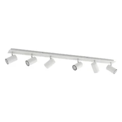 Downlight Joffrey de Lindby, 116 cm, blanco, 6 luces, GU10
