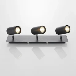 Downlight Joffrey de Lindby, 49 cm, negro, 3 luces, GU10