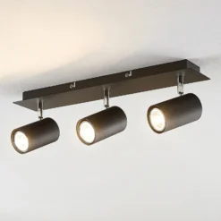 Downlight Joffrey de Lindby, 49 cm, negro, 3 luces, GU10